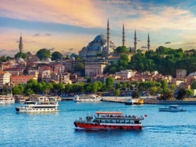 Touristic sightseeing ships in istanbul city, Turkey. Touristic sightseeing ships in istanbul city, Turkey.